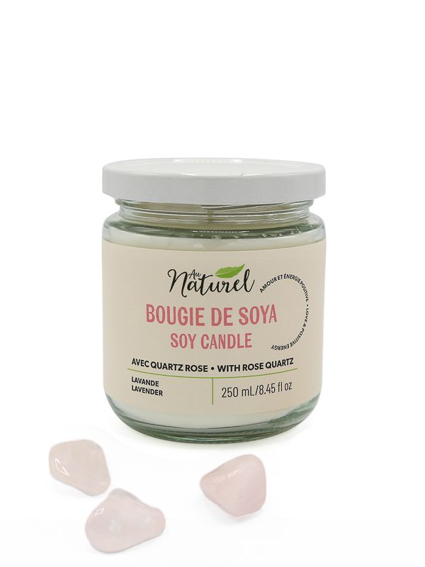 Love & Positive Energy Gemstone Meditation Candle
